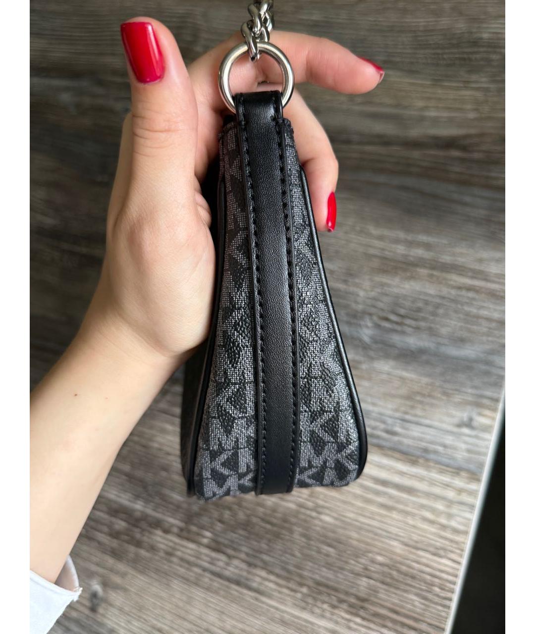 MICHAEL KORS Черная сумка через плечо из искусственной кожи, фото 5