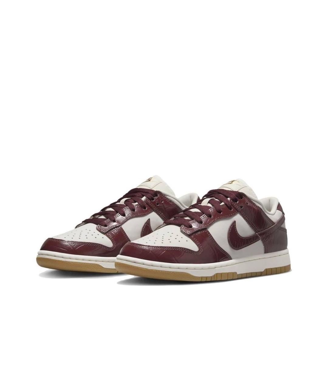 NIKE Бордовые кожаные кроссовки, фото 2