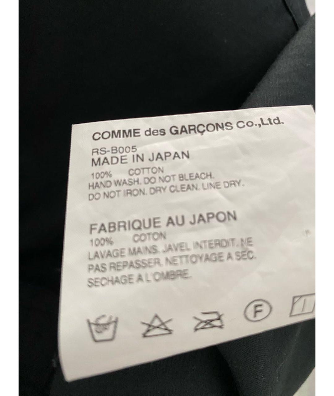 COMME DES GARÇONS Черная хлопковая блузы, фото 5