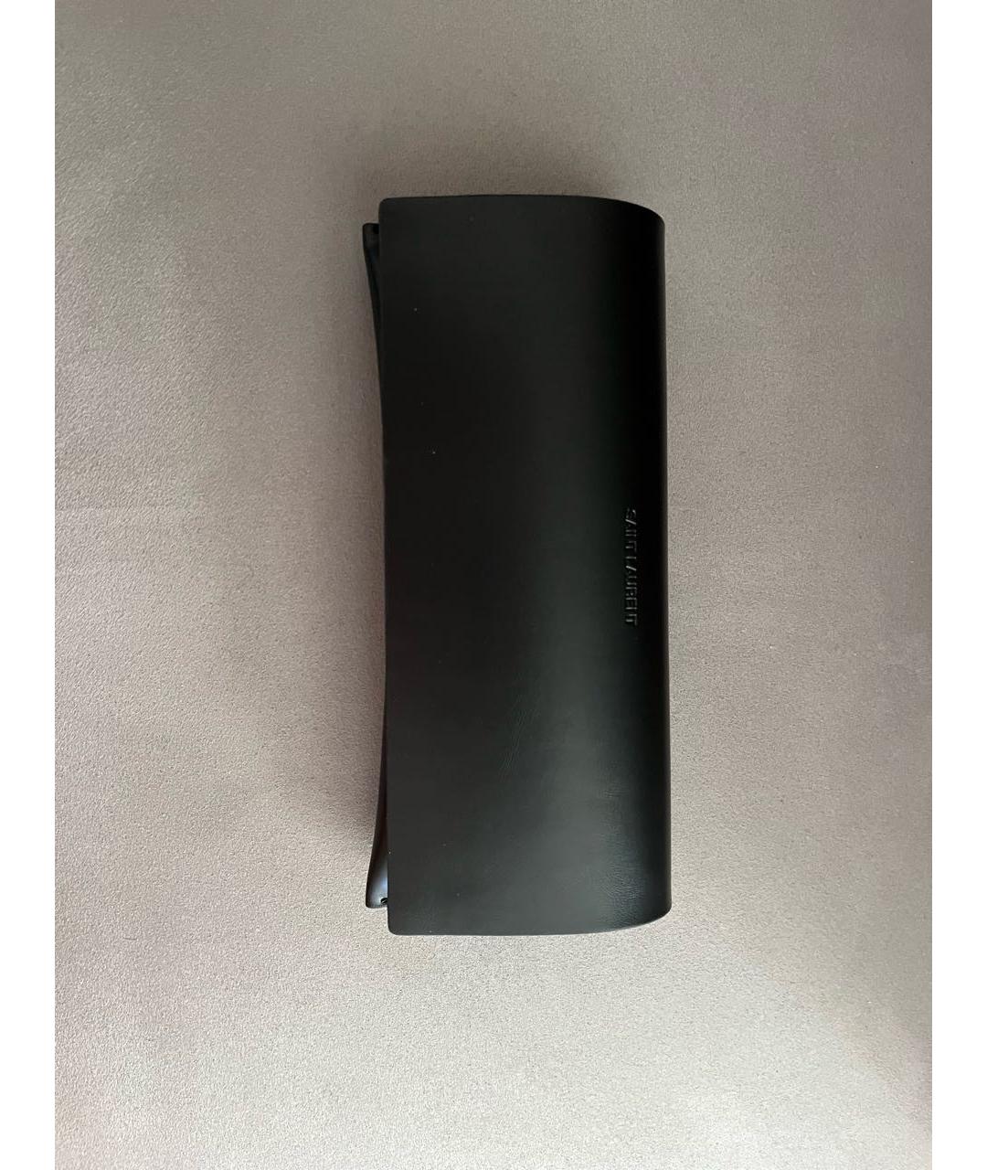 SAINT LAURENT Черные металлические солнцезащитные очки, фото 3