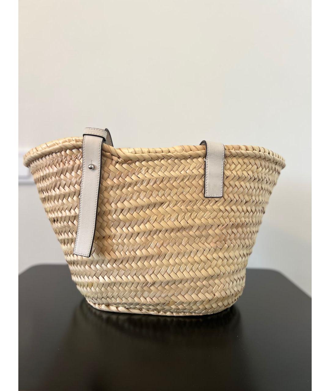LOEWE Бежевая сумка тоут, фото 4