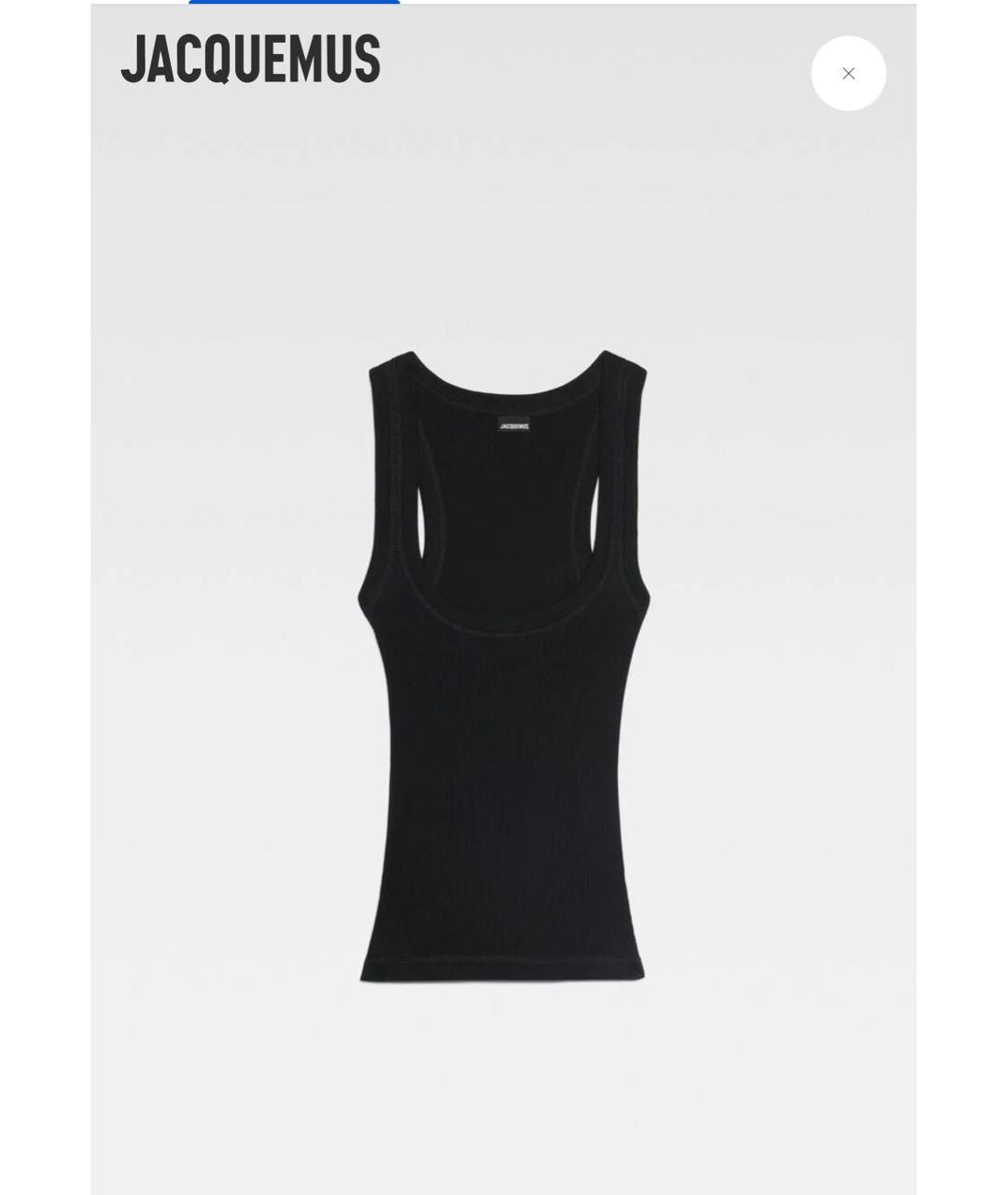 JACQUEMUS Черная майка, фото 7