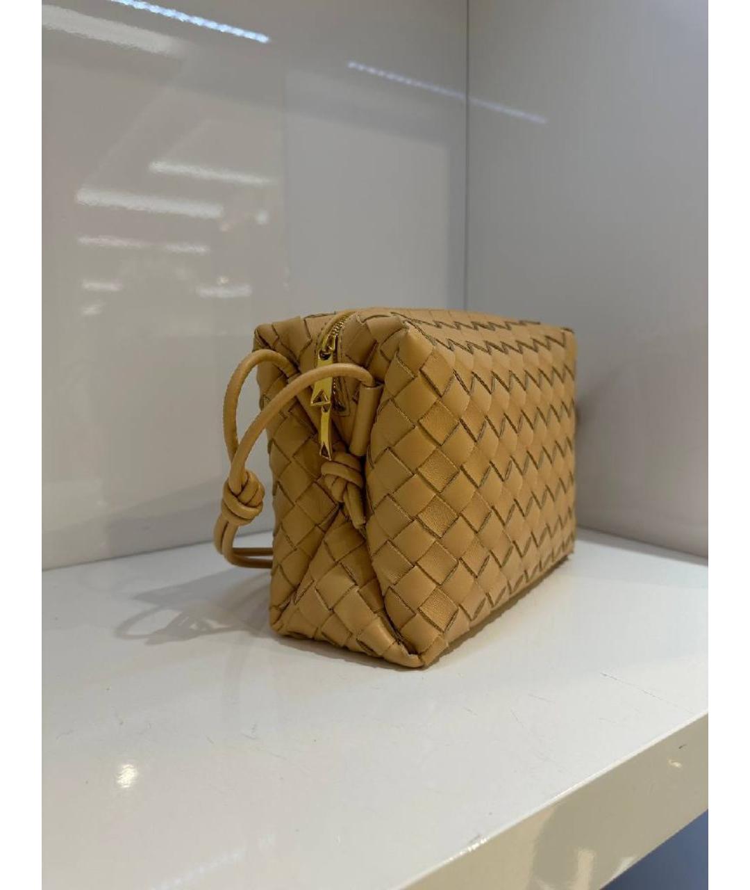 BOTTEGA VENETA Бежевая кожаная сумка через плечо, фото 6