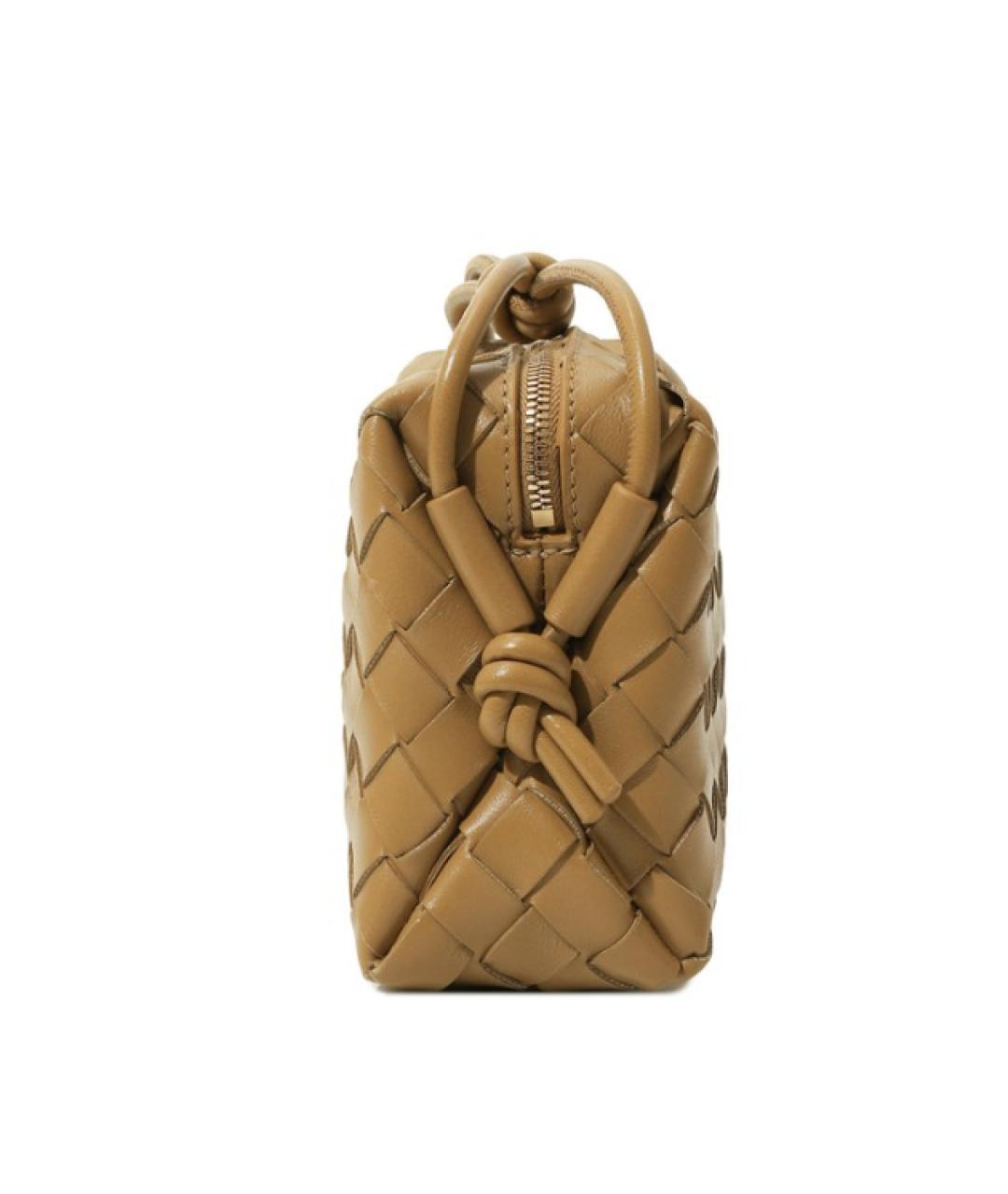 BOTTEGA VENETA Бежевая кожаная сумка через плечо, фото 3