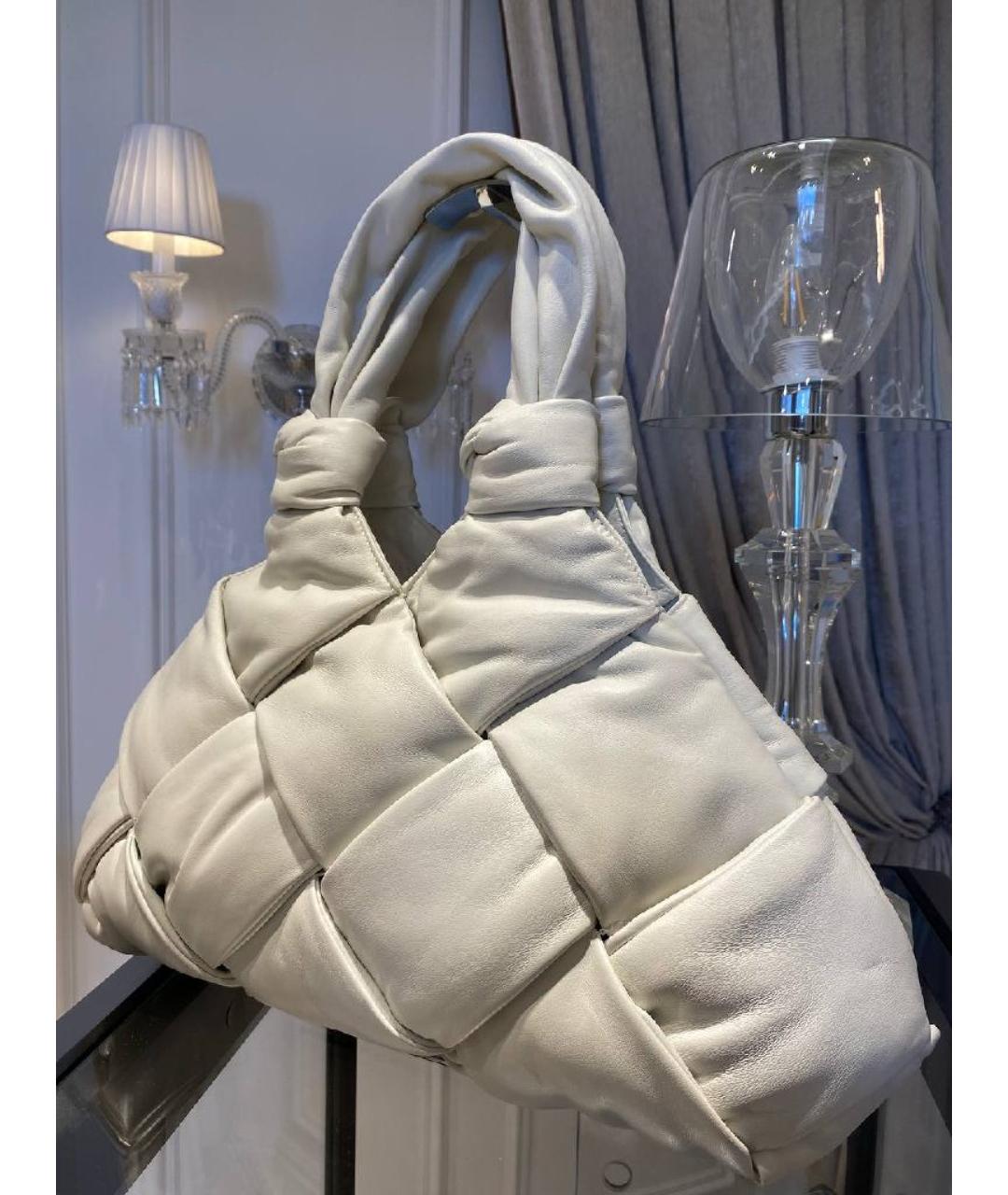 BOTTEGA VENETA Белая сумка через плечо, фото 3