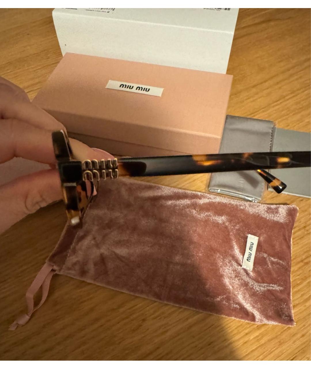 MIU MIU Розовые солнцезащитные очки, фото 3