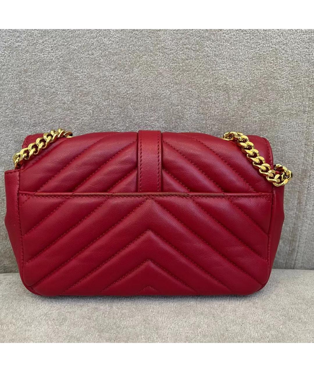 GUCCI Красная кожаная сумка через плечо, фото 3