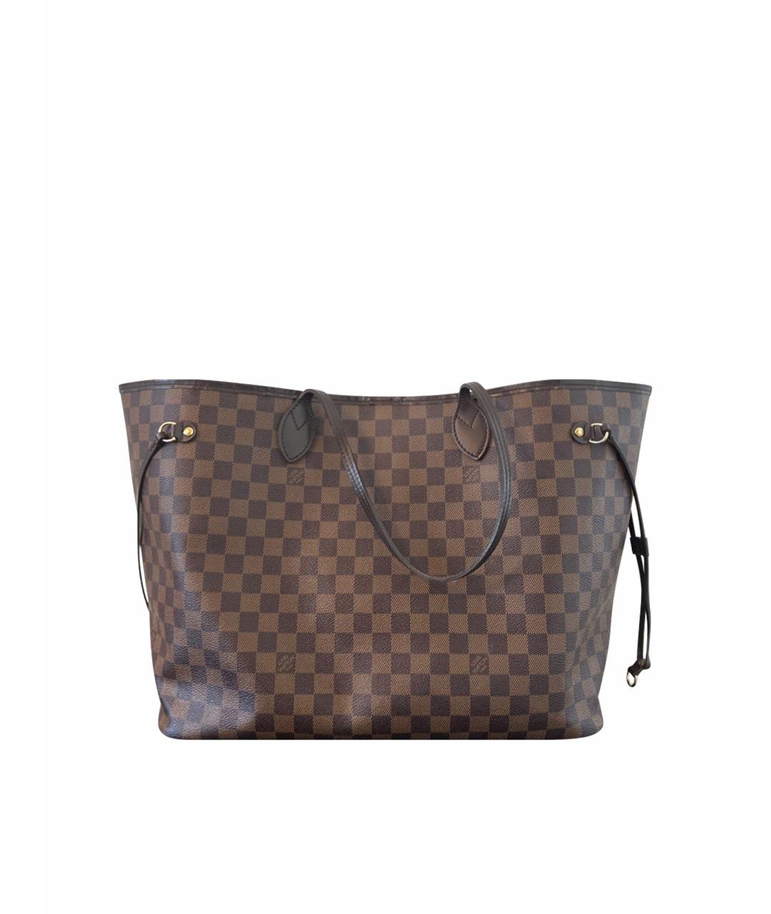 LOUIS VUITTON Коричневая кожаная сумка тоут, фото 1