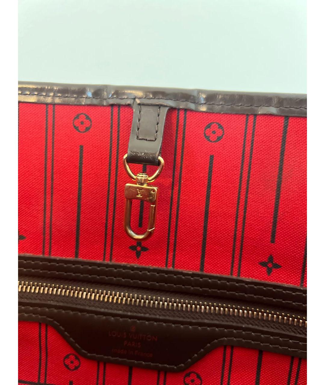 LOUIS VUITTON Коричневая кожаная сумка тоут, фото 6