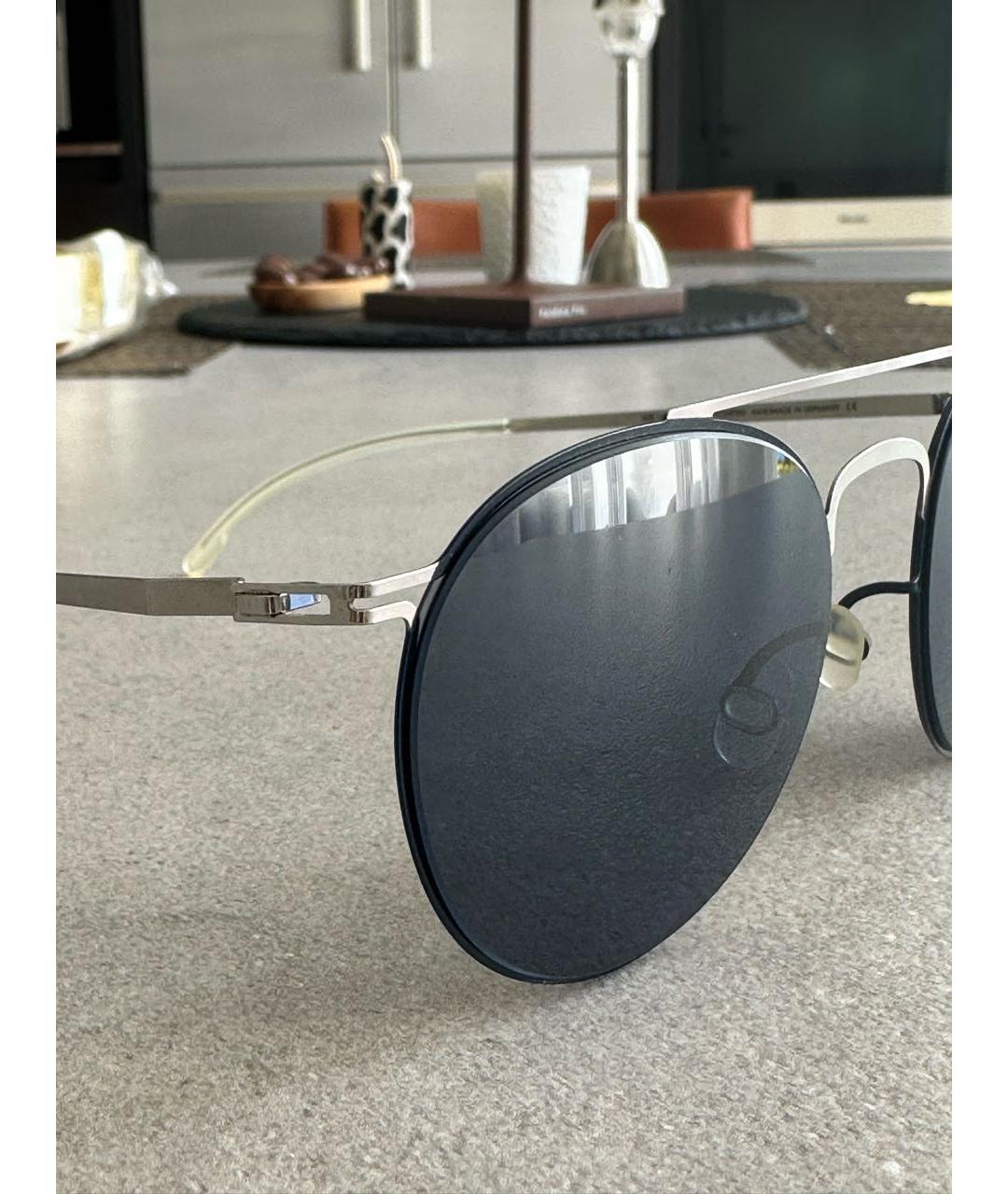 MYKITA Голубые металлические солнцезащитные очки, фото 3