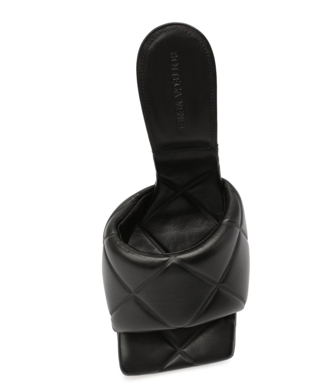 BOTTEGA VENETA Черные кожаные мюли, фото 3