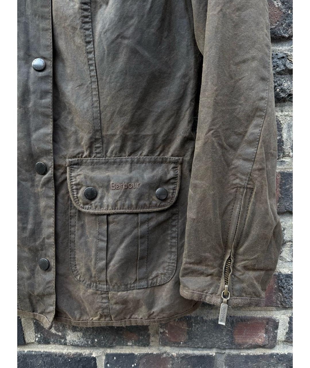 BARBOUR Коричневая хлопковая куртка, фото 2
