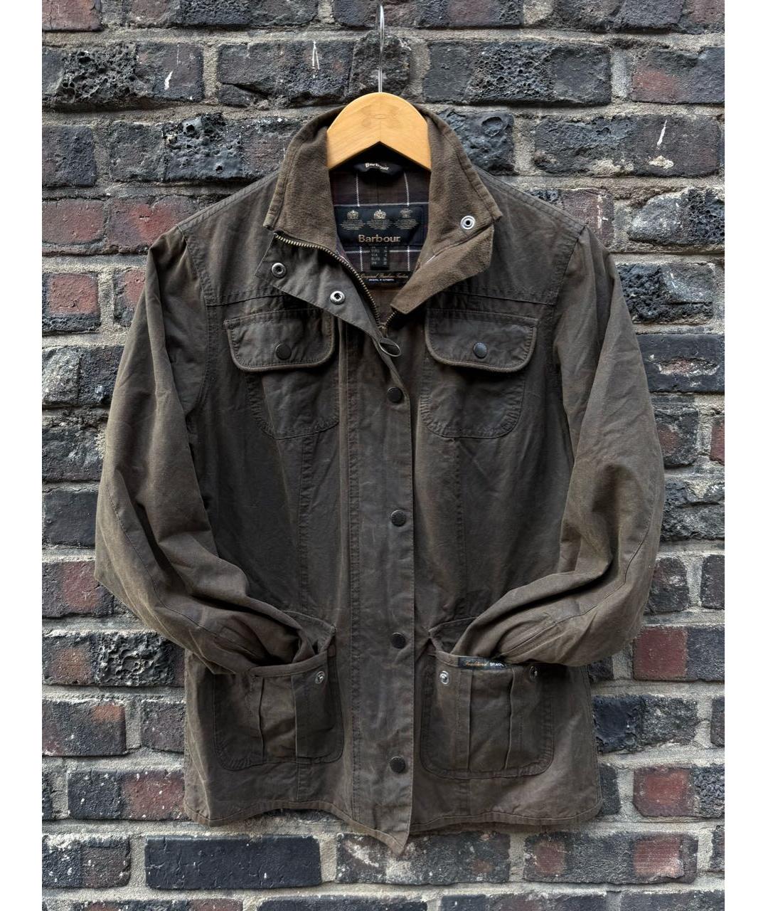BARBOUR Коричневая хлопковая куртка, фото 4