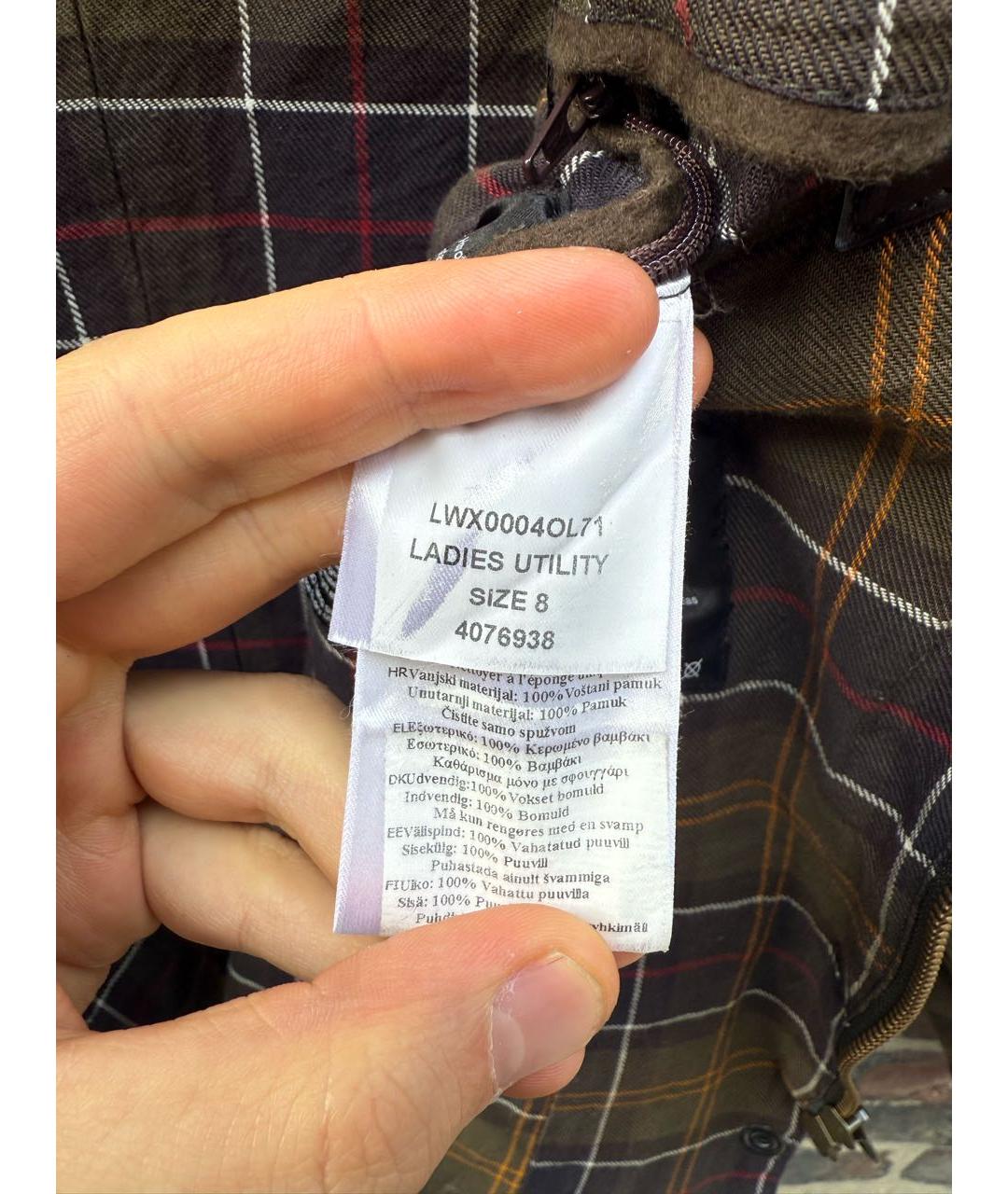 BARBOUR Коричневая хлопковая куртка, фото 8