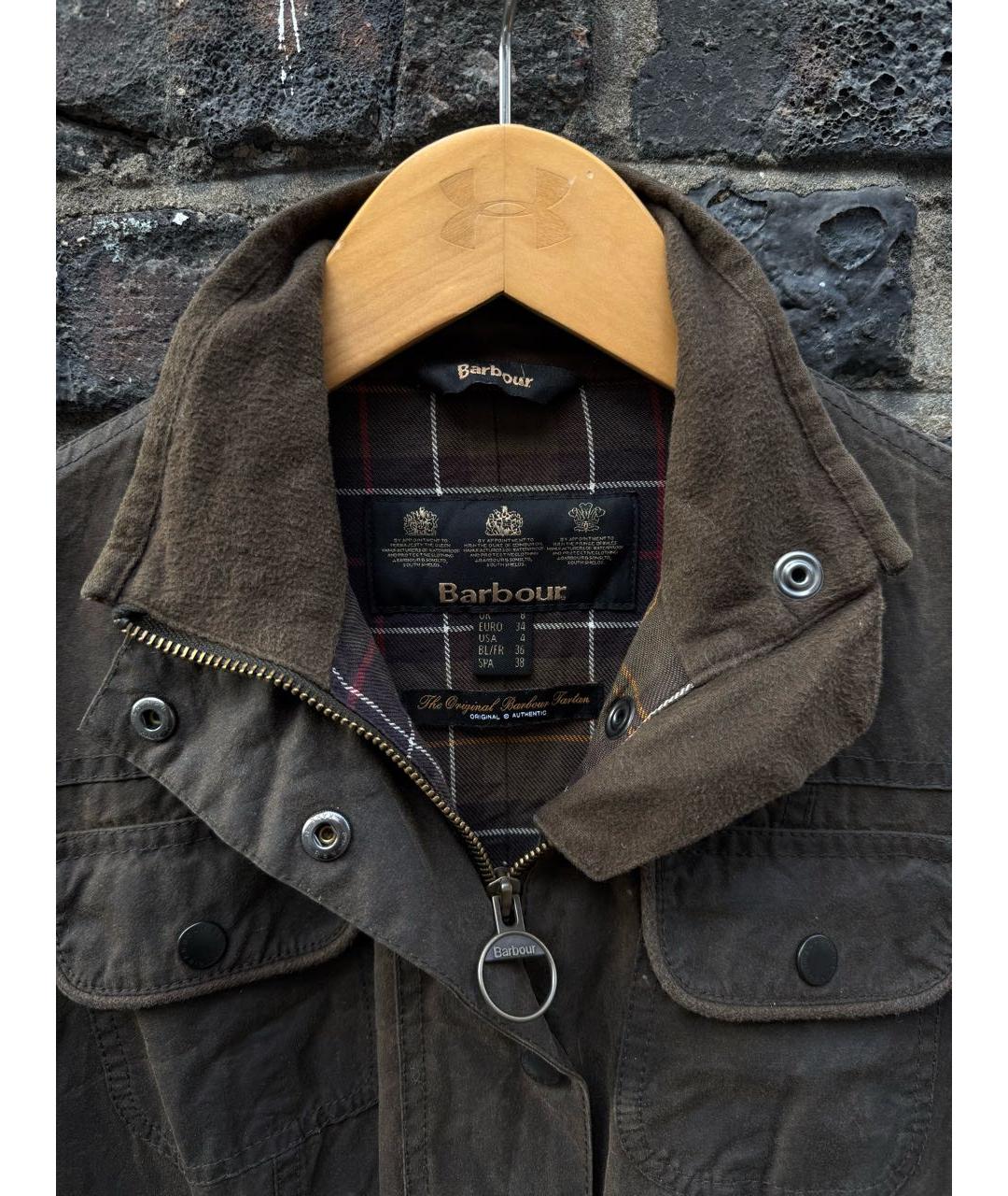 BARBOUR Коричневая хлопковая куртка, фото 3