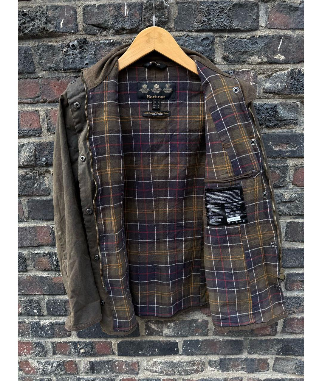 BARBOUR Коричневая хлопковая куртка, фото 7