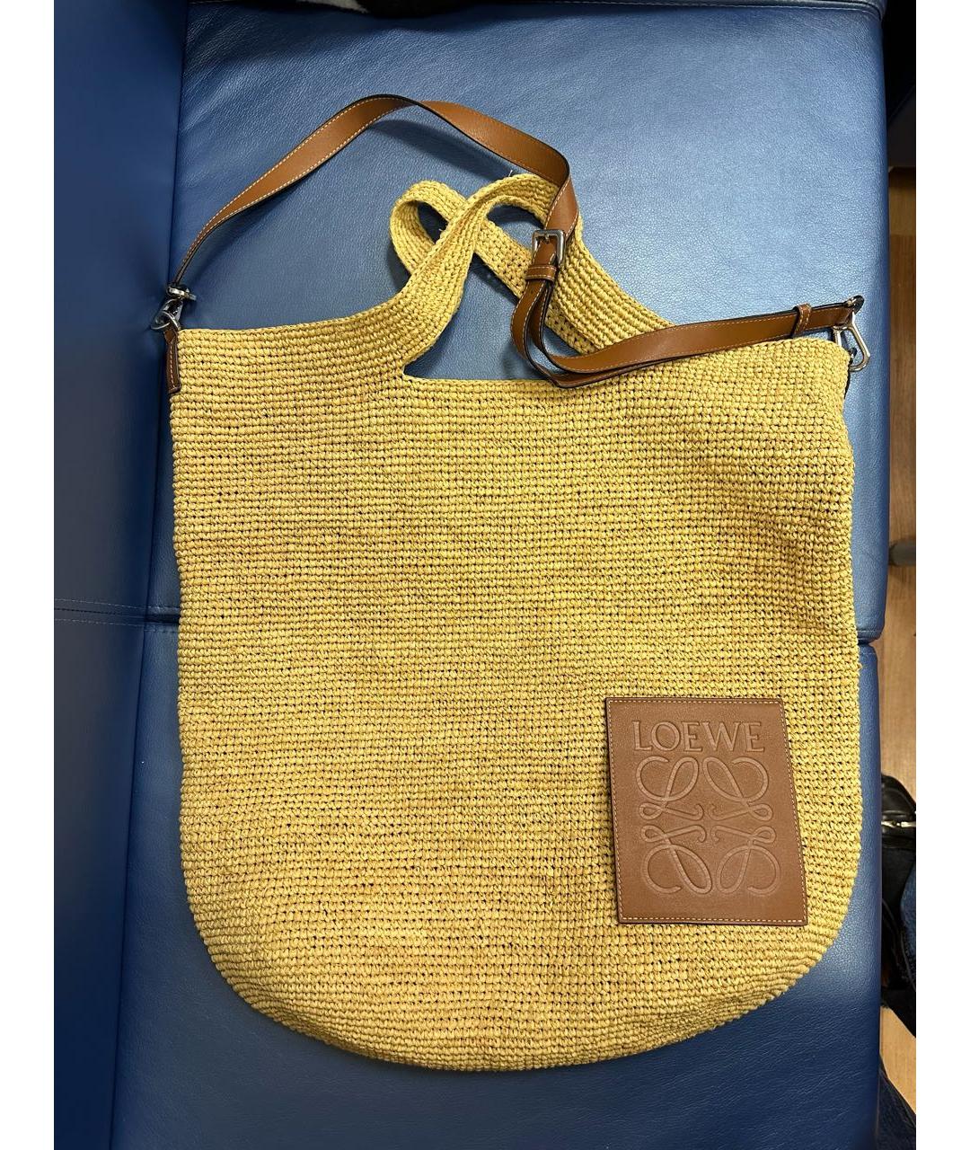 LOEWE Пелетеная пляжная сумка, фото 9