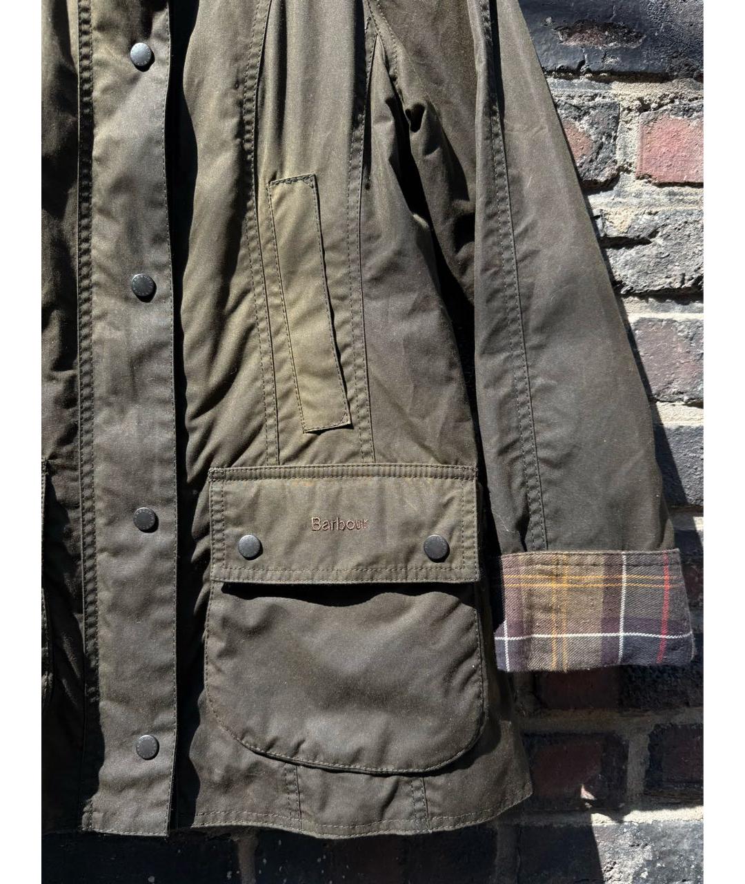 BARBOUR Зеленая хлопковая куртка, фото 4