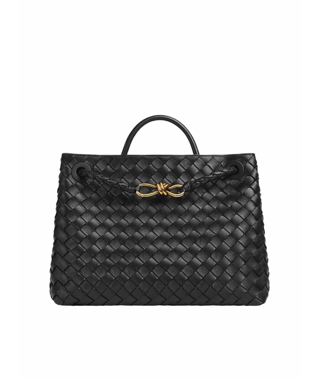 BOTTEGA VENETA Черная кожаная сумка тоут, фото 1