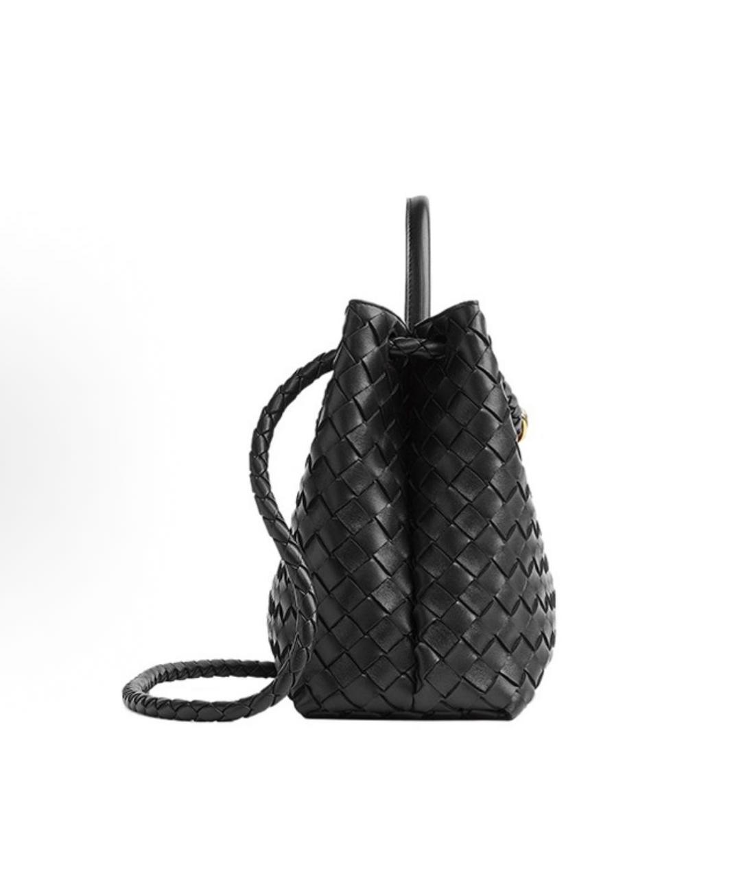 BOTTEGA VENETA Черная кожаная сумка тоут, фото 2