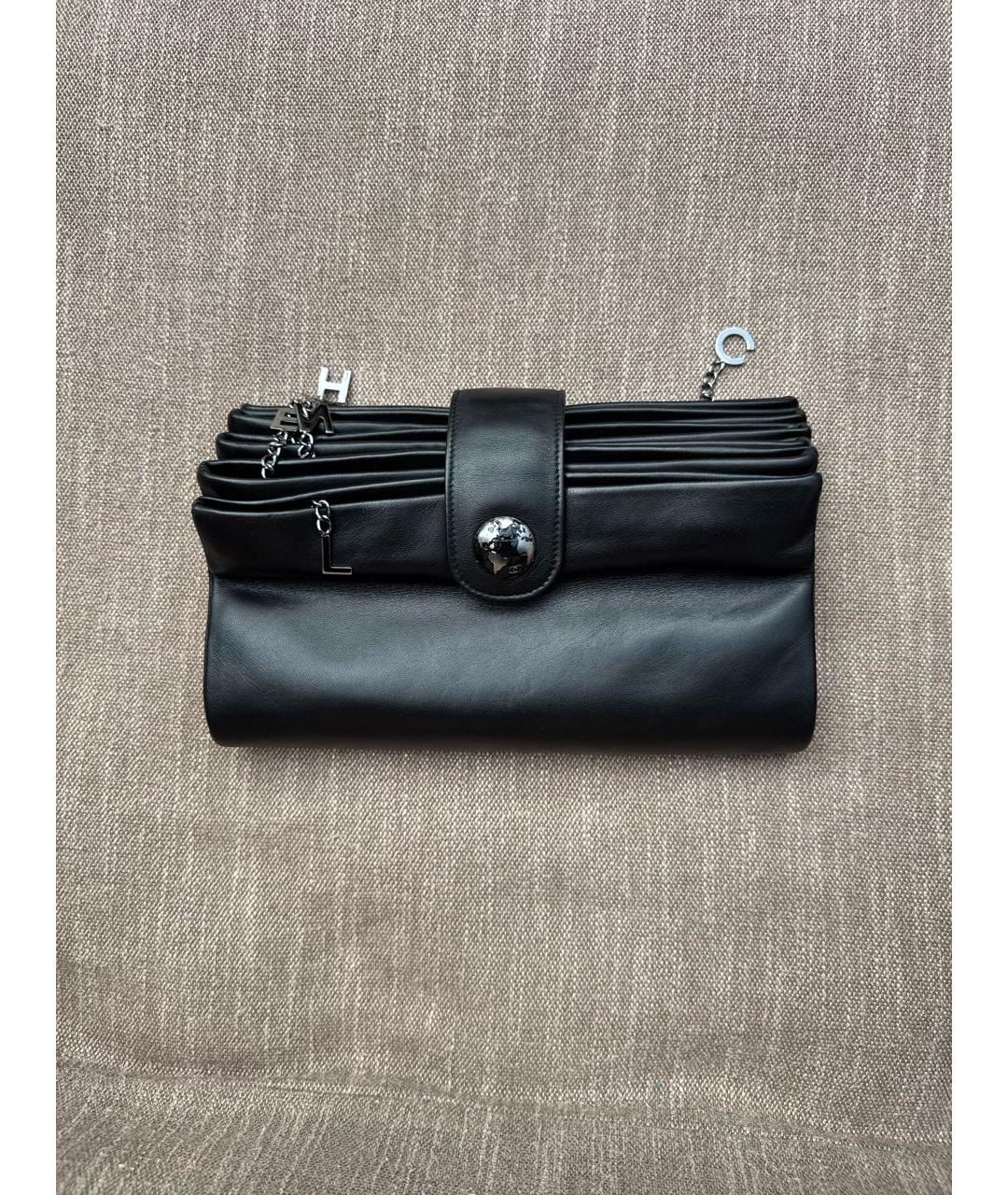 CHANEL Черный кожаный кошелек, фото 9