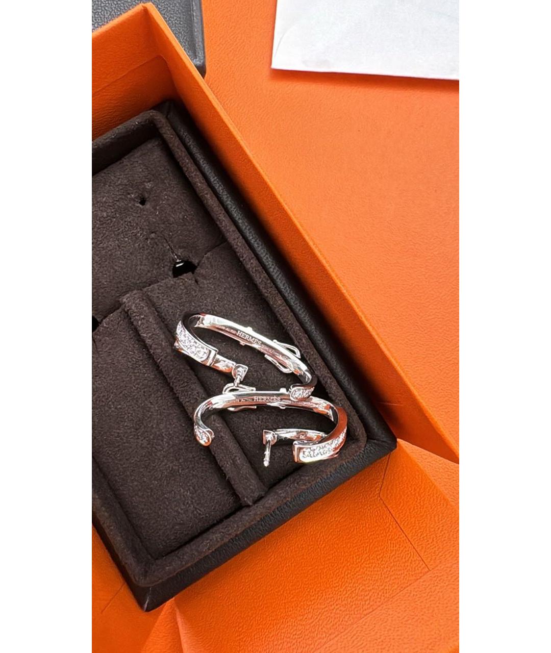 HERMES Серьги из белого золота, фото 4
