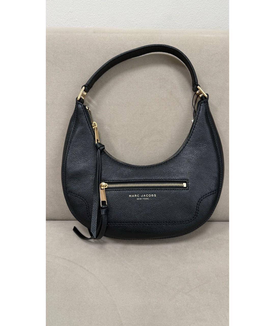 MARC JACOBS Черная кожаная сумка с короткими ручками, фото 5