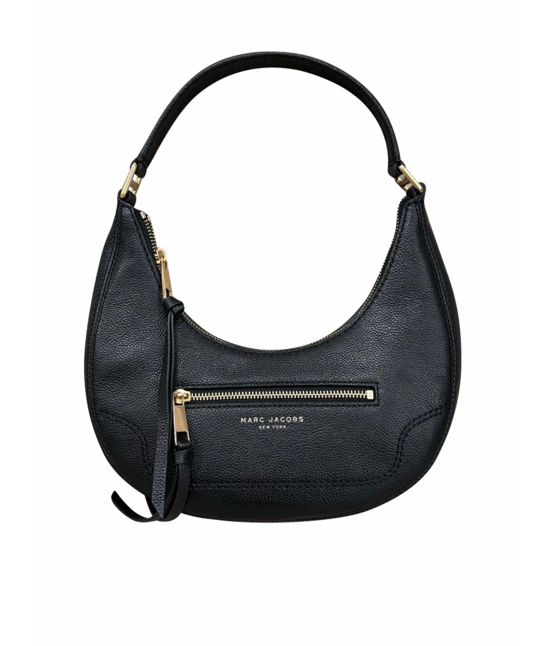 MARC JACOBS Черная кожаная сумка с короткими ручками, фото 1
