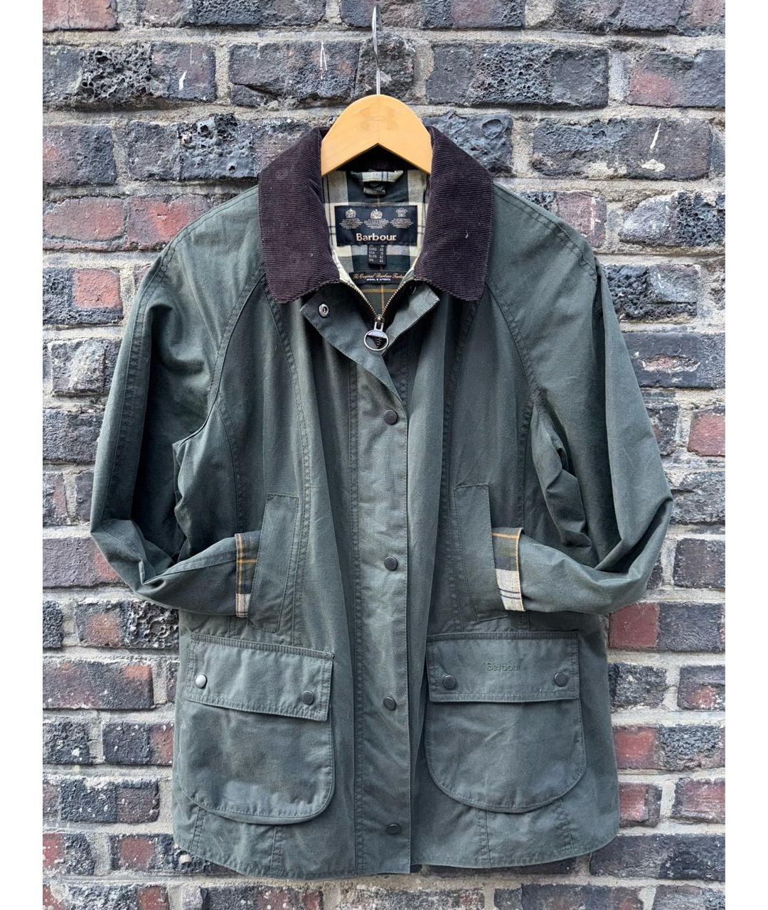 BARBOUR Зеленая хлопковая куртка, фото 4