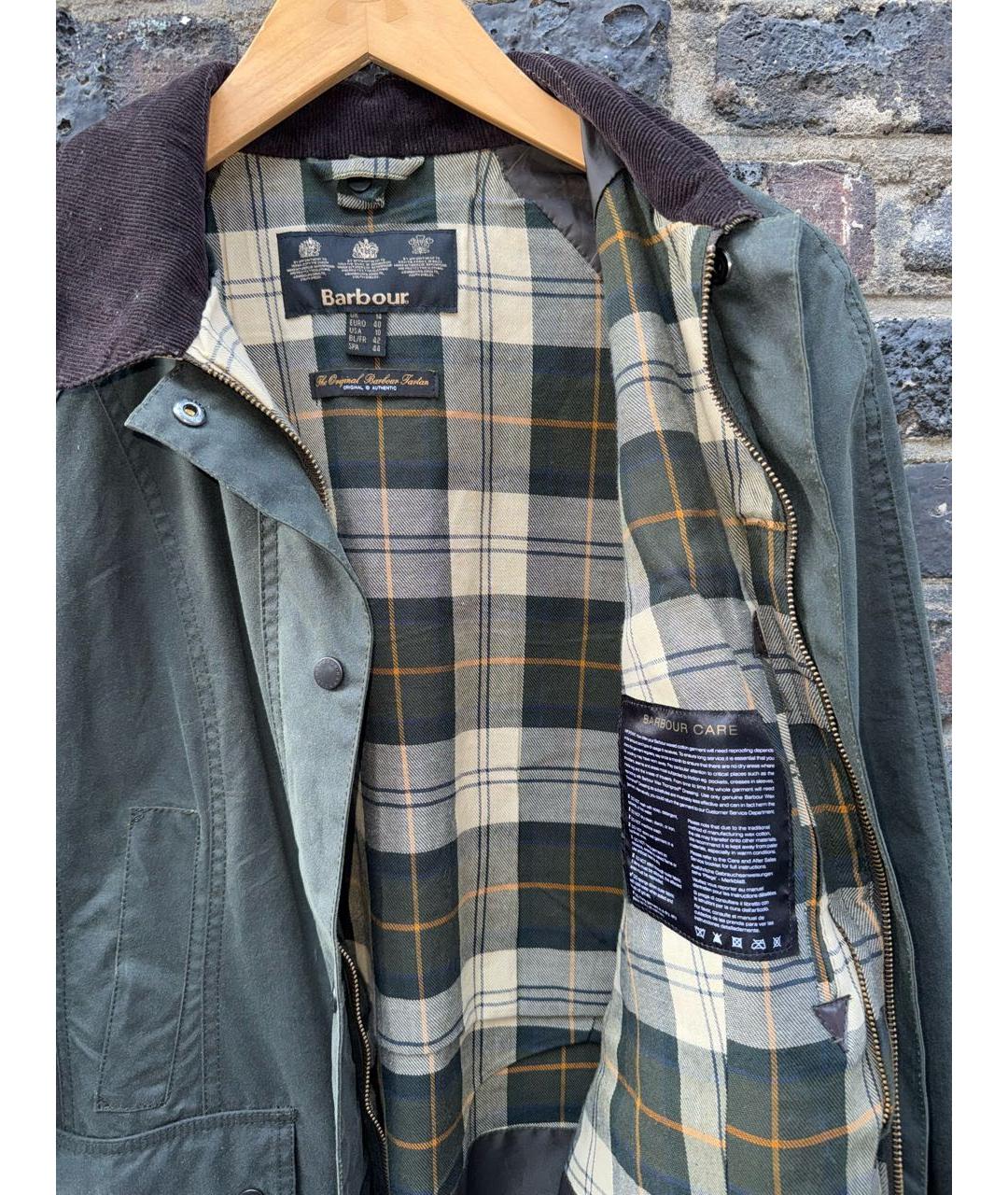 BARBOUR Зеленая хлопковая куртка, фото 7