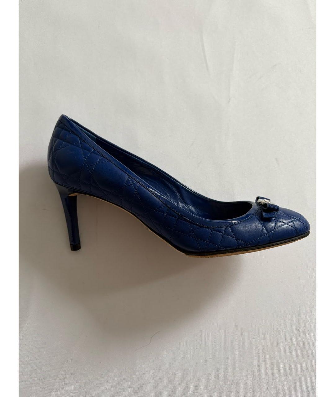 CHRISTIAN DIOR Синие кожаные туфли, фото 9