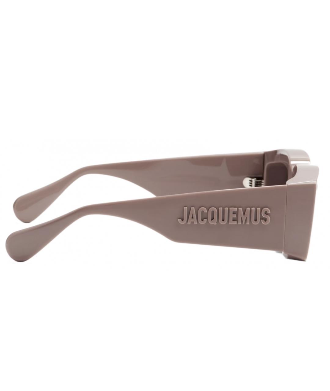 JACQUEMUS Коричневые пластиковые солнцезащитные очки, фото 4