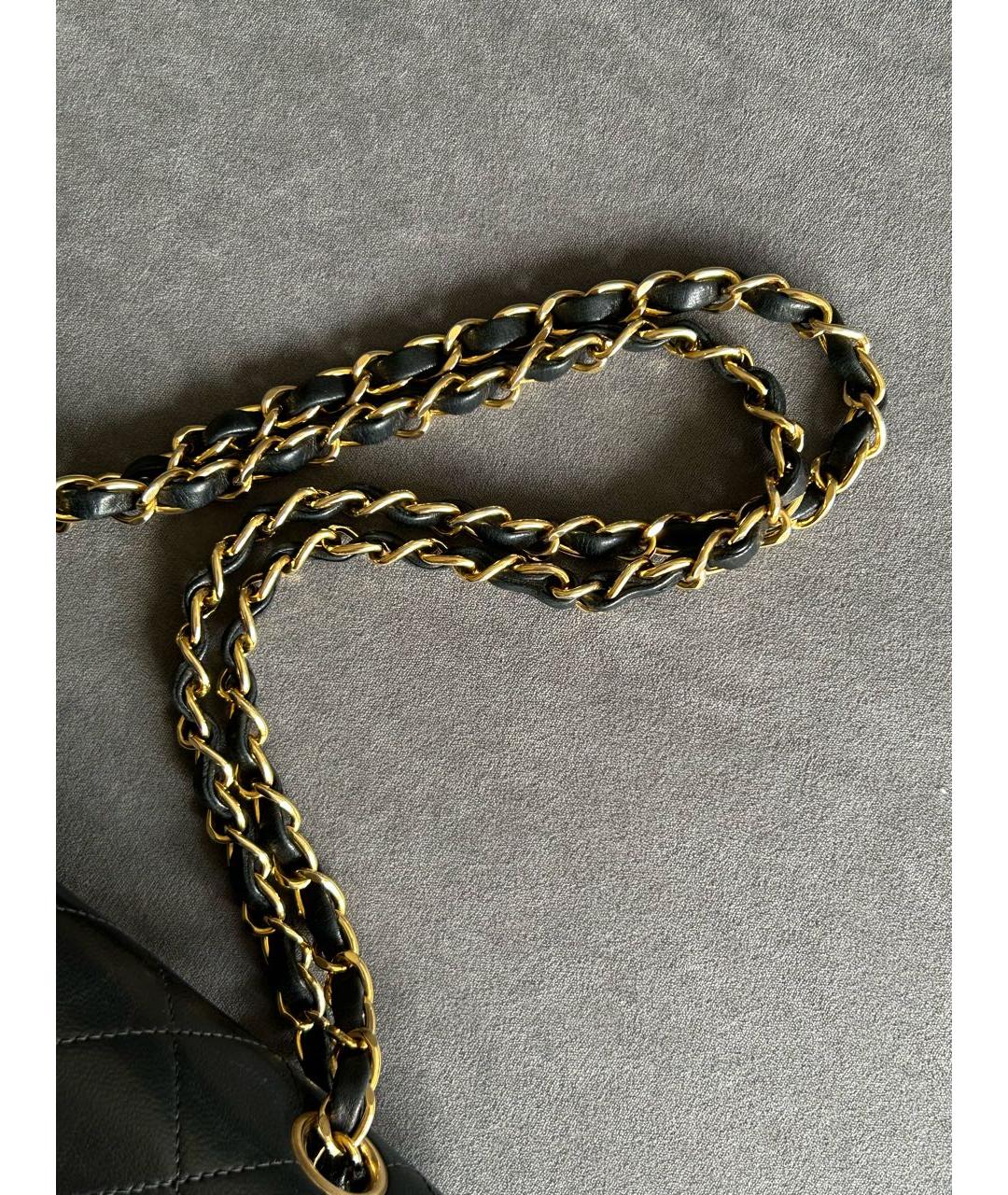 CHANEL Черная кожаная сумка через плечо, фото 8