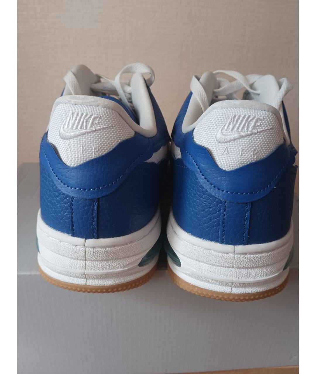 NIKE Синие кожаные низкие кроссовки / кеды, фото 4