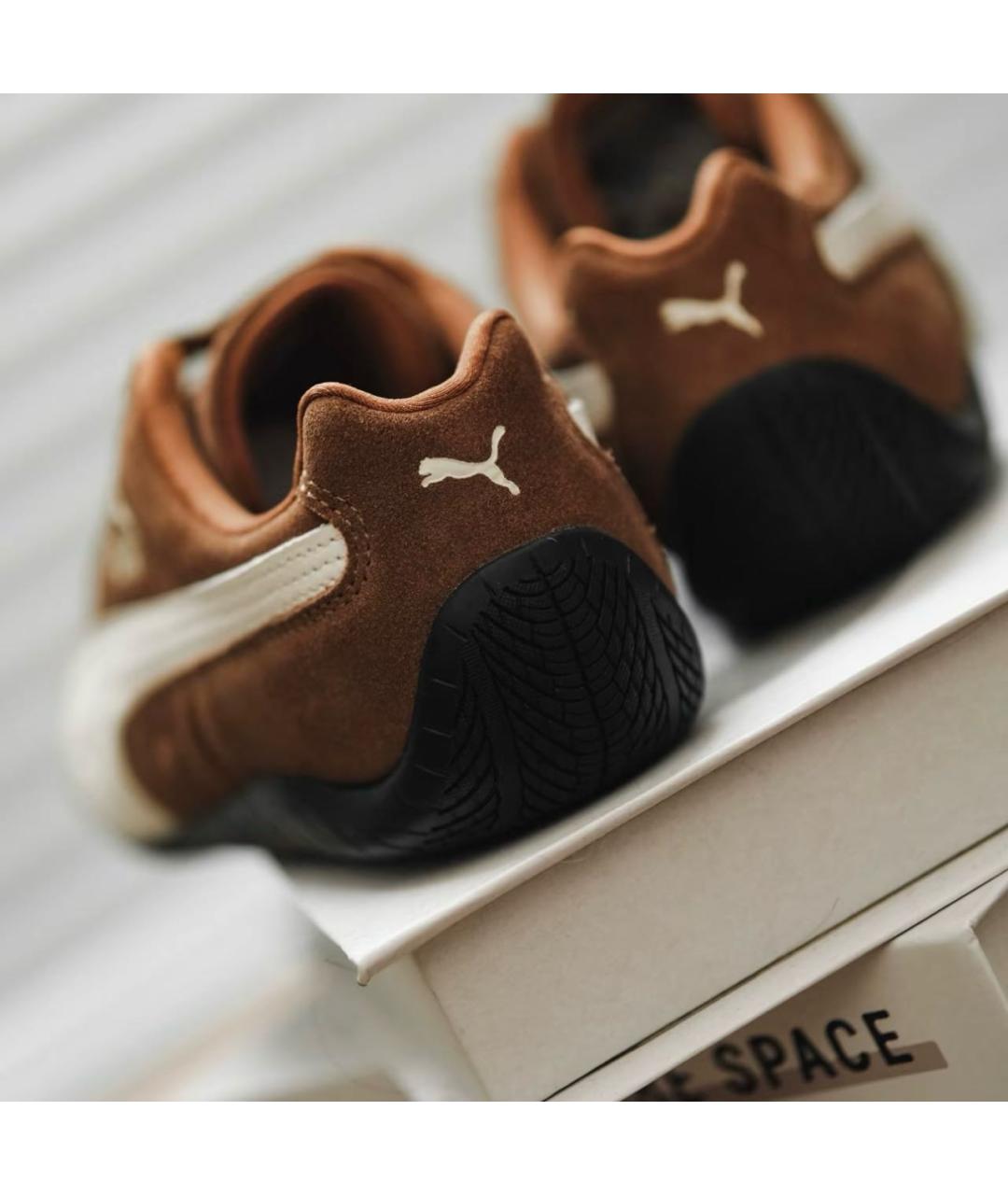 PUMA Коричневые замшевые кроссовки, фото 8