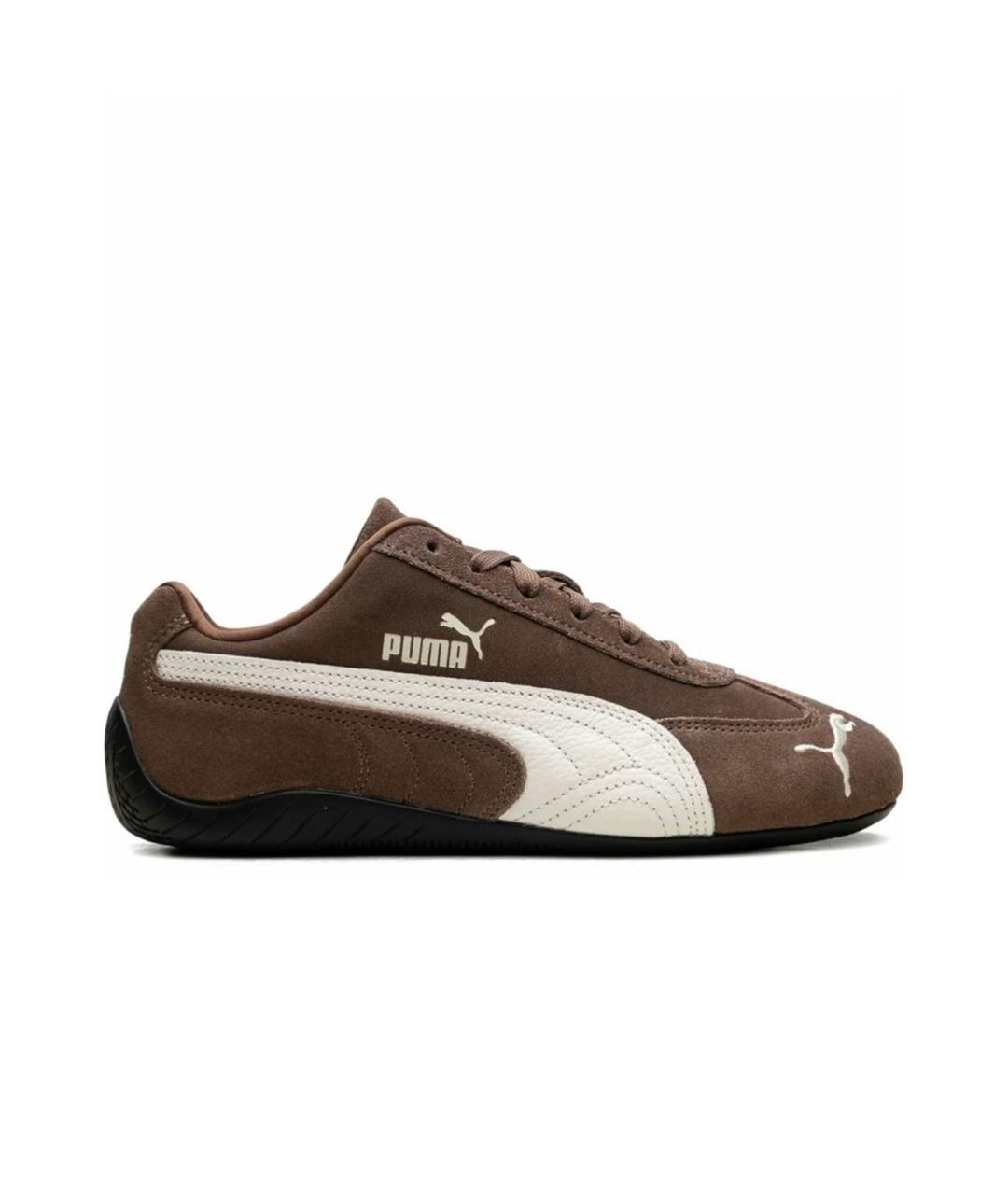 PUMA Коричневые замшевые кроссовки, фото 1