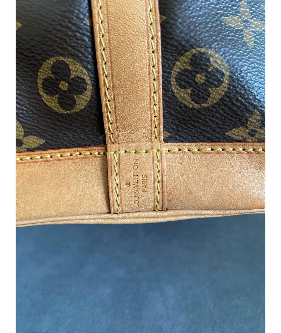 LOUIS VUITTON Коричневая кожаная сумка через плечо, фото 8