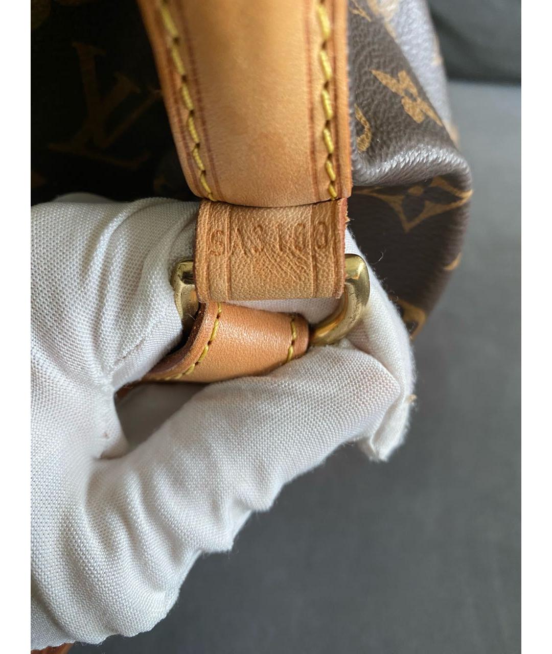 LOUIS VUITTON Коричневая кожаная сумка через плечо, фото 6