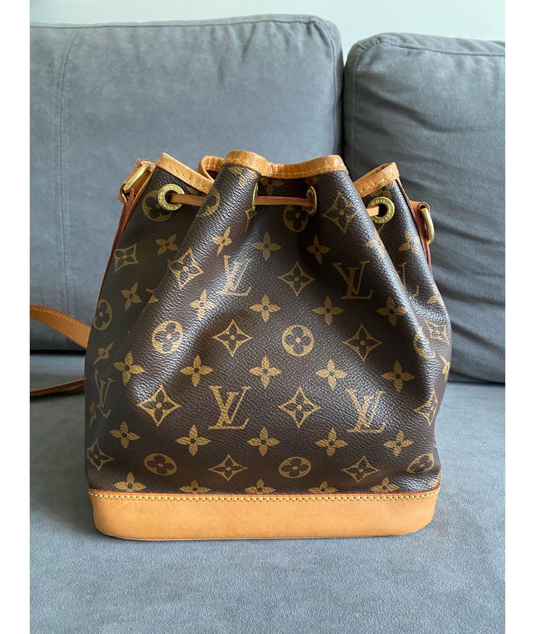 LOUIS VUITTON Коричневая кожаная сумка через плечо, фото 3