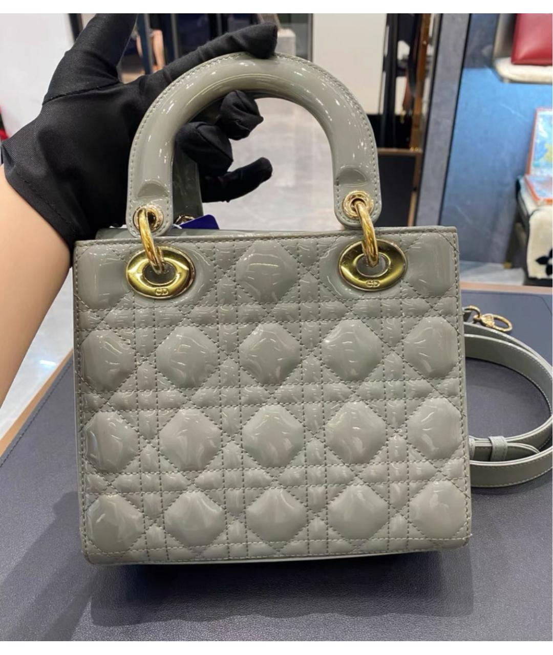 CHRISTIAN DIOR Сумка с короткими ручками из лакированной кожи, фото 5