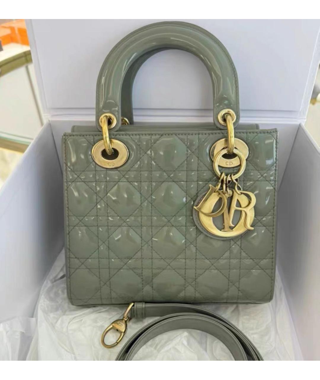 CHRISTIAN DIOR Сумка с короткими ручками из лакированной кожи, фото 4