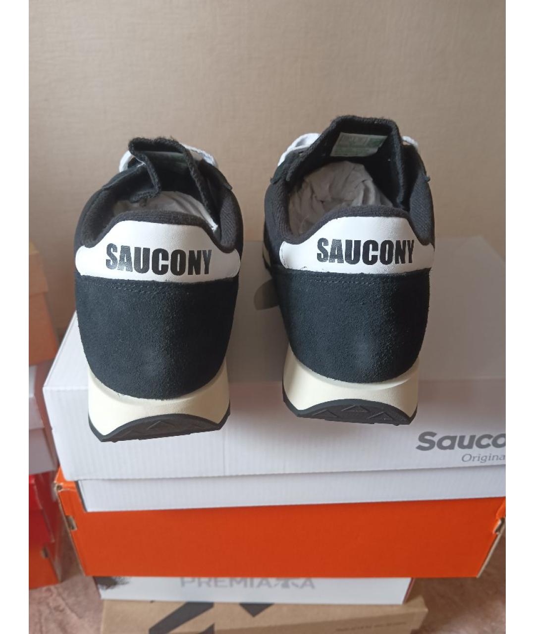 SAUCONY Черные замшевые низкие кроссовки / кеды, фото 4