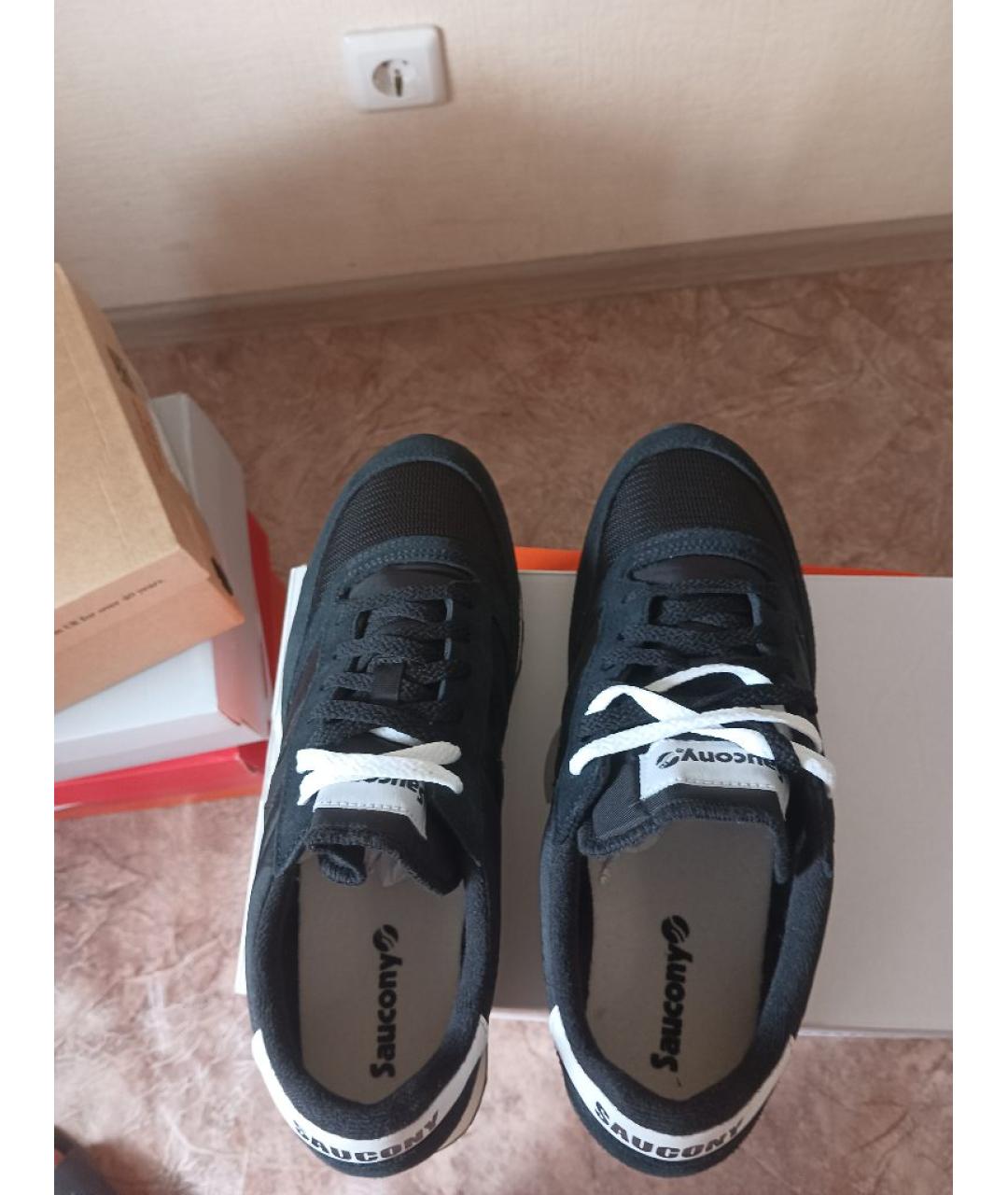 SAUCONY Черные замшевые низкие кроссовки / кеды, фото 3