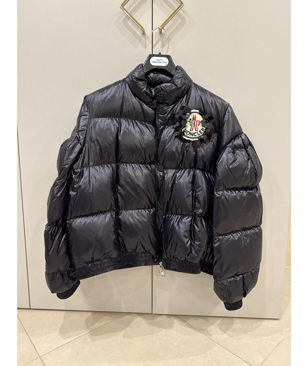 MONCLER Черная полиамидовая куртка, фото 8