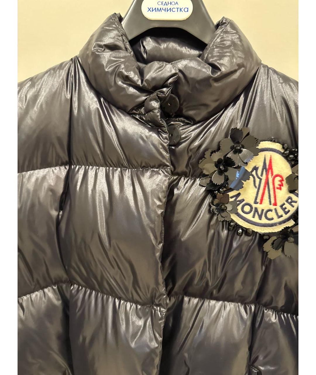 MONCLER Черная полиамидовая куртка, фото 4