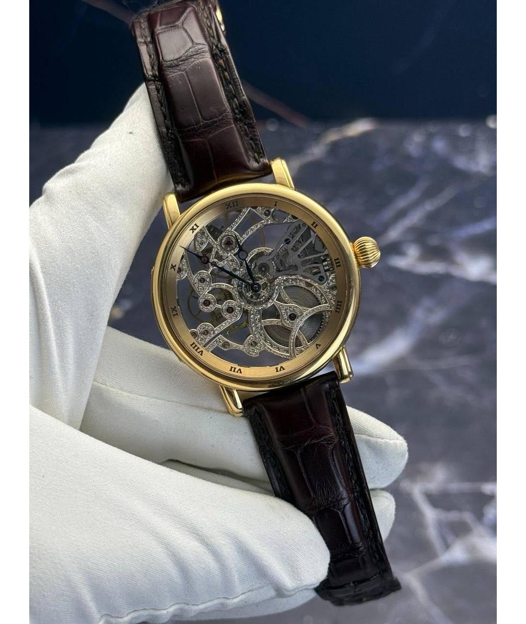 Ulysse Nardin Коричневые часы из розового золота, фото 9
