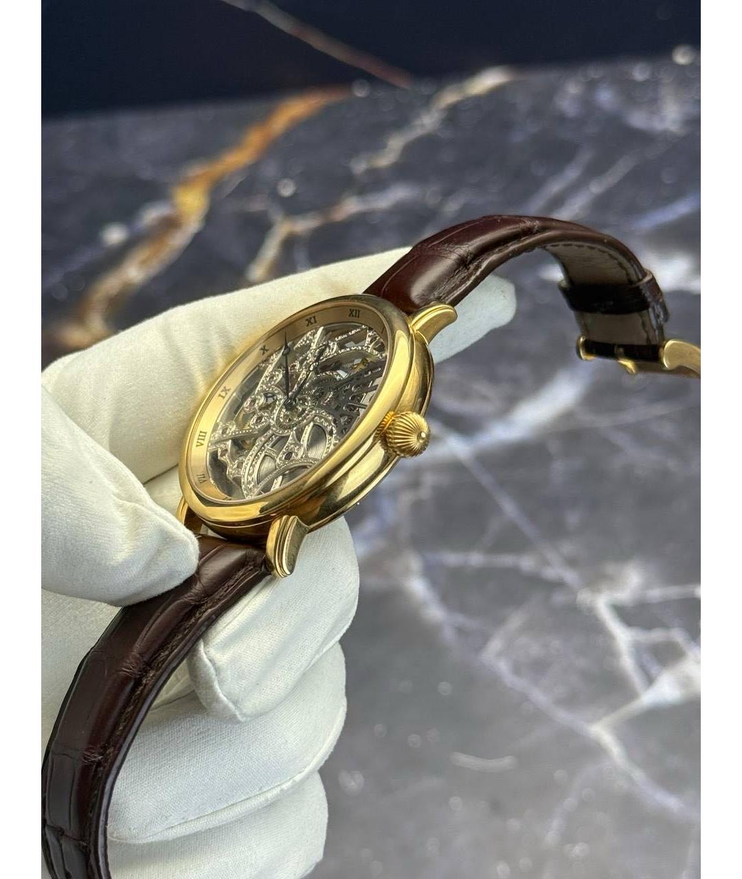 Ulysse Nardin Коричневые часы из розового золота, фото 4