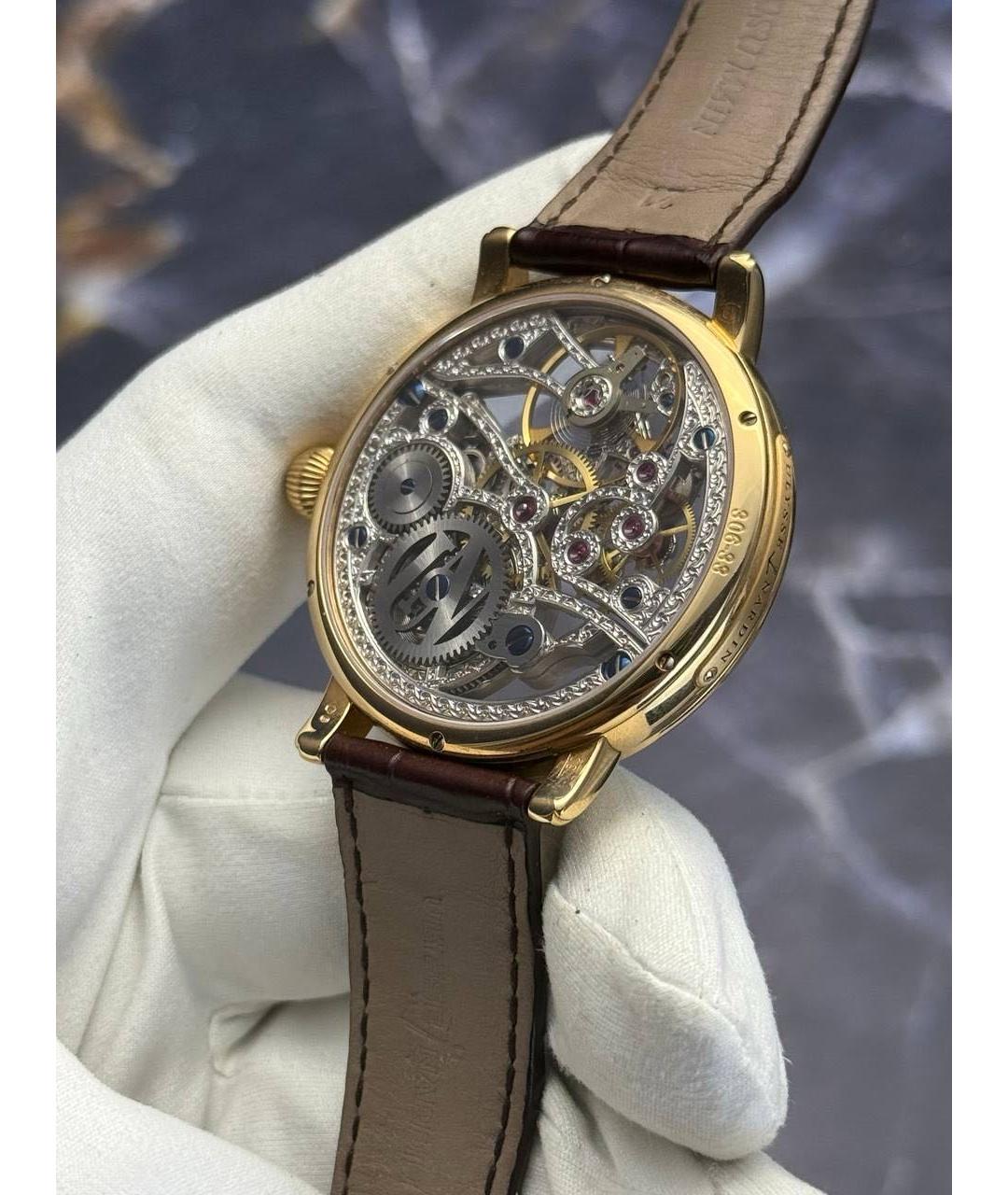 Ulysse Nardin Коричневые часы из розового золота, фото 5