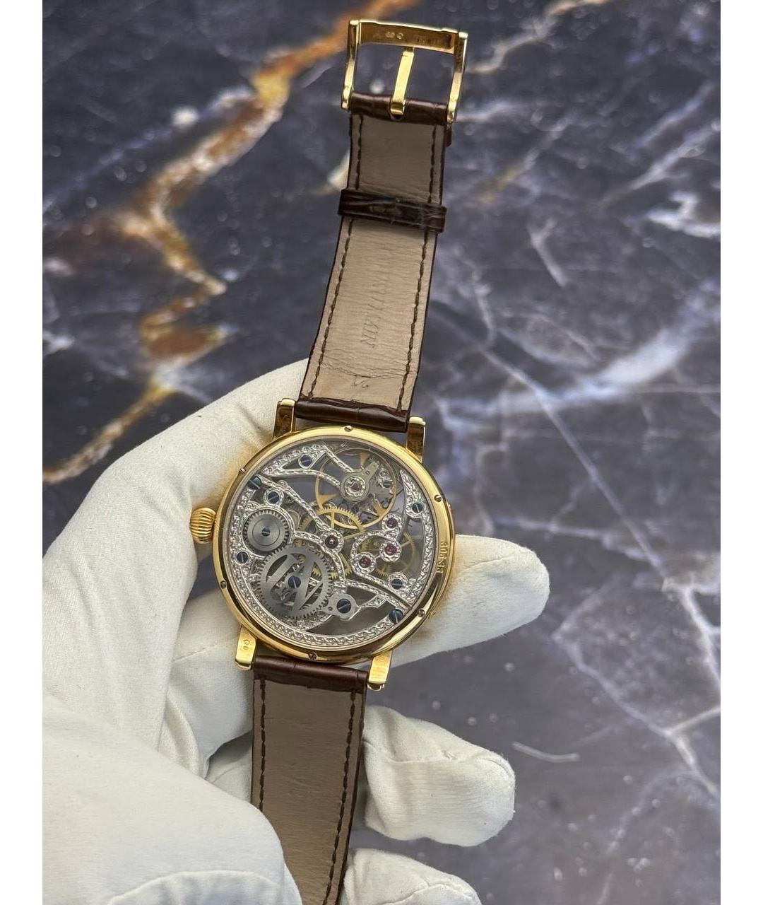 Ulysse Nardin Коричневые часы из розового золота, фото 3