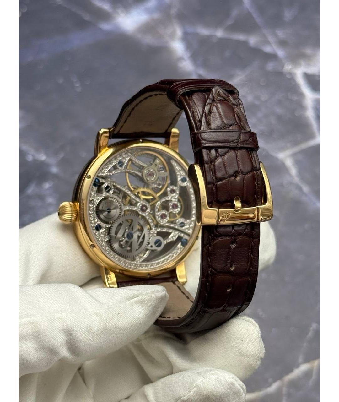 Ulysse Nardin Коричневые часы из розового золота, фото 7